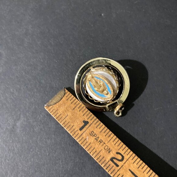 Double Sided Swivel Virgin Mary And Rose Gold-Tone Pendant - Picture 5 of 5